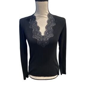 Women’s Express Black V-Neck Sweater. Size Medium